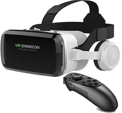 3D-Virtual-Reality-VR-Headset-Brille, kompatibel mit iPhone 15, 16 Pro Max, Mini X, R, 11, 12, Samsung 4,7-6,7 Zoll Android-Handy, 3D-VR-Brille für Filme und Videospiele, IMAX mit Fernbedienung