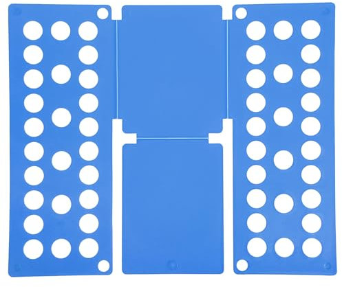 sourcing map Shirt Folder Board, T-Shirt Clothes Folder Small Folding Board Foldable Plastic T-Shirt Organizer for Closet Wardrobe Drawer Easy Clothing Storage (Light Blue, 18.9 x 15.7Inch)