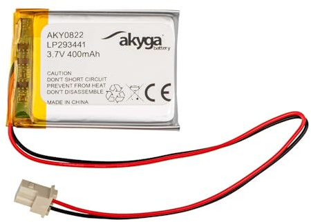 3.7V 400mAh Batterie Akku LP293441 Lithium Polymer Akyga AKY0822 Li-Po Akku PCM Molex 2-Polig 1,25 15cm