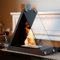JHY DESIGN Large Tabletop Fire Pit Bowl Pot Clean Burning Bio Ethanol Ventless Fireplace for Outdoor Patio Parties Events Home Deco (Triangles)