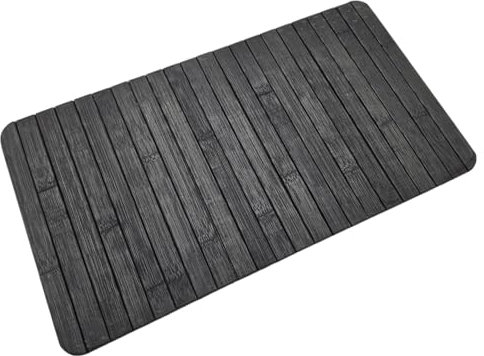 Sofatablett flexibel Bambustablett Bambus Natur anthrazit Armlehnen Schoner (Anthrazit)