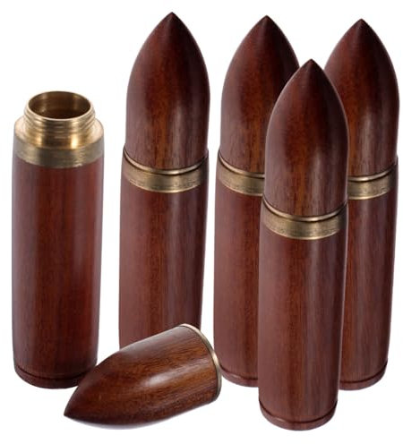 CANIGHT Caja de Palillos de Dientes Portátil 5 Piezas Estuche Mini de Madera Dispensador de Palillos de Bolsillo y Compacto para y Uso Diario