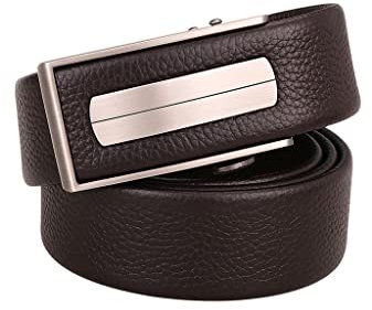 QMOWIZ Damengürtel Herrengürtel mit automatischer Schnalle Leder Business Bund Kopfschicht Lederhose Geeignet für Büroangestellte Taillengürtel