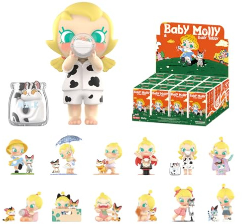 POP MART Baby Molly & Baby Tabby Series Figures Anime Actionfiguren Sammelfiguren Sammler Kunstspielzeug Spielzeug Figuren Geschenk Whole Set