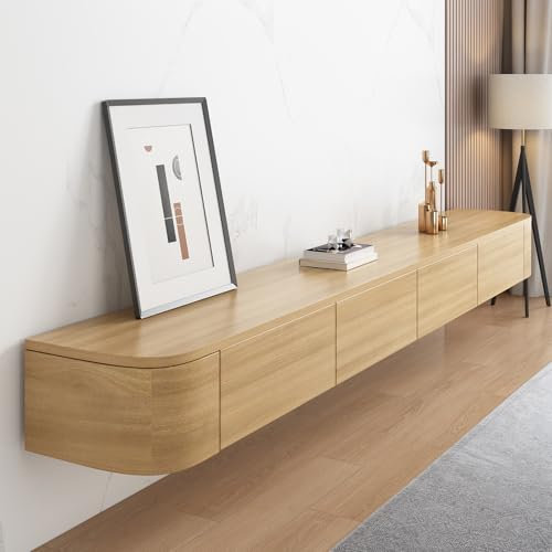 Moderno mobile mobile per TV con 2 ante e cassetto, armadio a parete per soggiorno, camera da letto, sala da pranzo, elegante finitura in legno, 120 x 24 x 20 cm