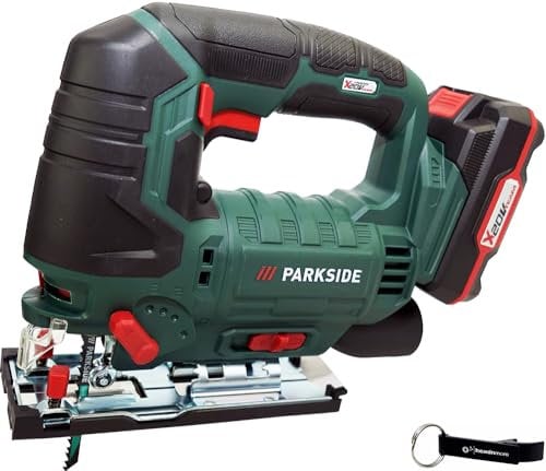 HEADNMORE® Bundle – Parkside® Scie sauteuse pendulaire PSTDA 20-Li C3 avec batterie 20 V + porte-clés