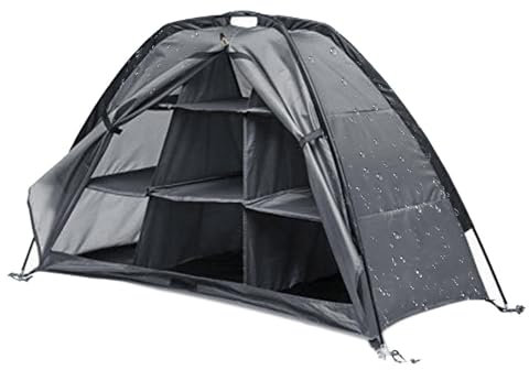 Tente De Stockage Extérieure - Tente D'extérieur Pliable avec 9 Grilles - Outil De Rangement avec 9 Compartiments pour Barbecue, Camping Et Repas en Plein Air
