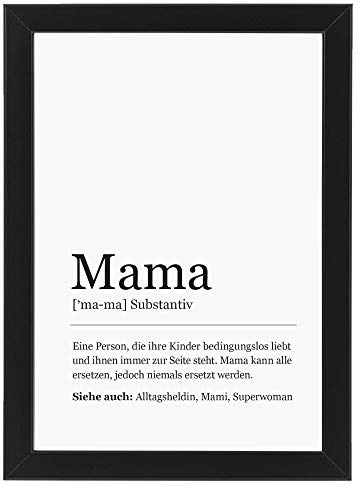 Ritterprintz Bild Kunstdruck im Rahmen schwarz Wandbild Holzrahmen Definition Synonym Deko Art Druck Poster Geschenkidee Din A4 (Mama)