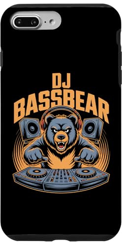 DJ Bassbear Turntable Speaker Headphones EDM Rave Case for iPhone 7 Plus/8 Plus