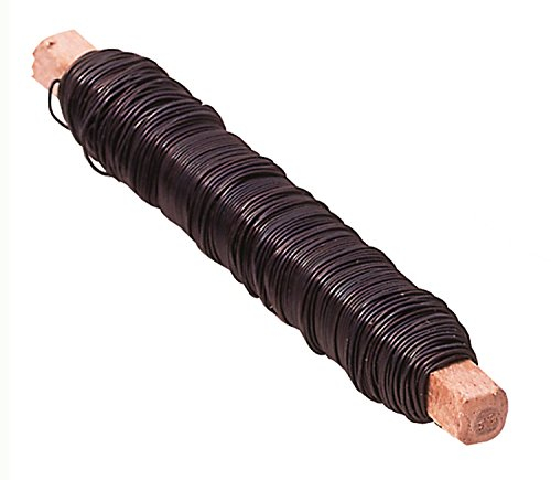 GLOREX 6 2220 057-Filo per Avvolgere, 0,65 mm, 100 g, Nero ricotto, per l'artigianato e per Legare composizioni Floreali e corone di Fiori, Wire, Black, 19 x 5.6 x 2 cm