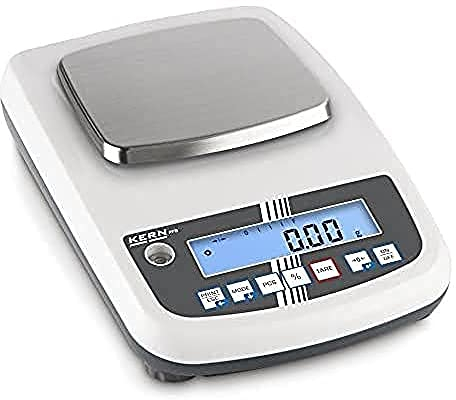 KERN Serie PFB Kunststoff Präzisionswaage mit Komfortabler Bedienphilosophie, 6000g Wägebereich, 0,1g Ablesbarkeit, 210mm x 315mm x 90mm