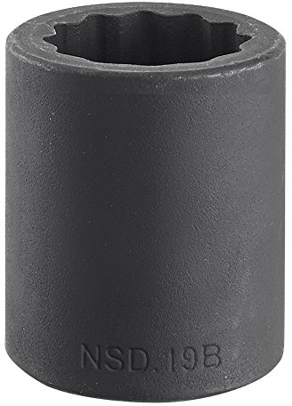 FACOM 1/2 Inch Impact 12-Point Socket Spanner 19 mm, Pack of 1, NSD.19B