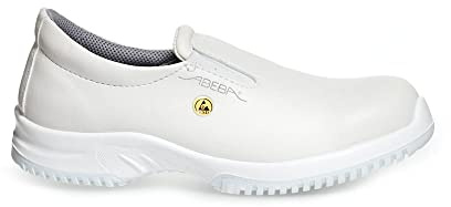 Abeba ESD-S-Schuh uni6 Slipper, weiss,Mikrofaser, CE, EN ISO 20345:2011, S2, Gr. 46