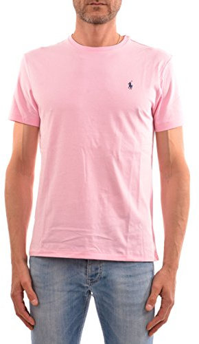Polo Ralph Lauren Men's Crewneck T-shirt (Large, Carmel Pink)