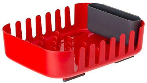 VIGAR rengo – escurrevajilla et Couverts, Plastique, Rouge et Gris