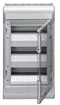 Caja de sup. estanca vector VE, IP65, 3 filas, 36M, Quick Connect/puerta transp