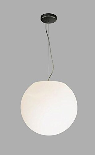Licht-Erlebnisse Hängelampe Außen Kunststoff Weiß IP65 Garten Terrasse Ø30 cm E27 max. 60 Watt Kugel blendarm rund Zeitlos Pendelleuchte Balkon CUMULUS