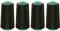 dalipo - Polyester Overlockgarn 4 x 2500m, schwarz