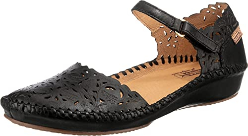 Pikolinos Halboffene Schuhe in Leder P. Vallarta für Frauen Farbe Black
