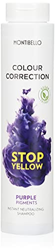 Montibello Colour Correction Stop Champú (Neutralizador+Pigmento Lila), Yellow Purple, 300 ml (Paquete de 1), 300