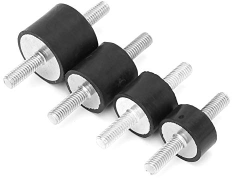 Jadeshay Gummipuffer m6, 4 Stück Schwingungsdämpfer M6 Gummilager Anti Vibration Bobbin Silent Block-Auto-Boot Bobbins (VV20*10 M6*18)