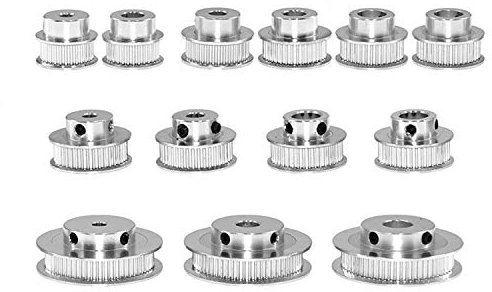 1pcs GT2 Aluminium zahnriemenrad Zahnscheibe 30 36 40 60 Zähne Zahnradbohrung 5 mm 6,35 mm 8 mm 10 mm 12 mm Aluminium Zahnrad Zahnbreite Bandbreite 6mm für 3D-Drucker Reprap (40 Zähne Innenloch 5mm)