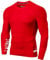 LAFROI Men's Long Sleeve UPF 50+ Baselayer Skins Performance Fit Compression Rash Guard-CLYYB Asym Red Size XXL