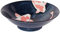 Japanische Mino-Yaki-Keramik-Donburi-Schüssel, extra große Größe für Ramen, Salat, hergestellt in Japan, 25,5 cm, mit rotem Karpfenmuster, Schwarz 8309091