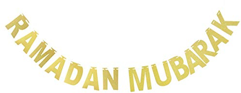 Chuanfeng Muslim Ramadan Wimpelkette Eid Deko Sackleine Banner Ziehflagge Partyzubehör Party Dekoration Lieferungen (Ramadan Mubarak)