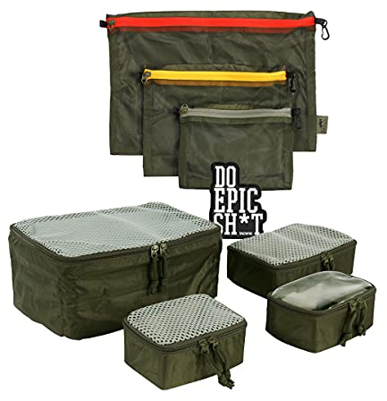 TACWRK x Tasmanian Tiger TT Modular Pouch Set + Tasmanian Tiger TT Mesh Pocket Set Rubber Fun Patch - Bundle Rucksack Zusatz-Taschen + Rubber Morale Patch