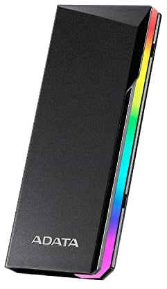 ADATA EC700G PCIe SSD Enclosure, support M.2 PCIe/NVMe/SATA SSD with RGB Lighting, USB 3.2 Gen2 Type-C (10Gbps), USB-C to C and USB-C to A Cables, Fits PCIe 2280/2242/2230