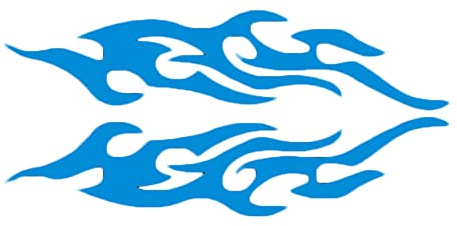 Auto Flammen Aufkleber, Asudaro Racing Aufkleber Fire Flames Feuer Flammen Sticker Auto Aufkleber Auto Seitenschweller Aufkleber Aufkleber Racing Kraftstofftank Rückspiegel Aufkleber,Blau