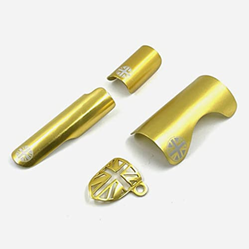 Sgxbos BMX-Aluminiumlegierung-Aufkleber für Brompton-Aufkleber, Gabel-Tretlager, Hinterradgabel verhindert Reibung für Brompton-Schutz (Gold