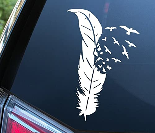 myrockshirt Feder Federn Vögel 20 cm Aufkleber Sticker Autoaufkleber freie Farbwahl