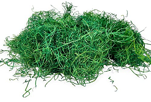 BUSDUGA 4122 Ostergras 200 Gramm aus Holzwolle für Osternester, Ostereier Deko, Ostern Geschenke oder Dekoration Frühling Gras
