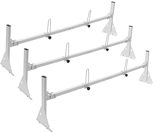 VEVOR Dachleiterträger Relingträger 3 STK. 1430–1560 mm Länge Einstellbar Truck Rack 200–215 mm Höhe, 340 kg Belastbar LKW Gepäckträger Racks Aluminiumlegierung gegen Rost, Korrosion Dachträger