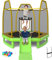 7 FT Kids Trampoline with Slide, 3 in 1 Recreational Trampoline with Galvanized Steel Frame & Safety Enclosure Net, Ladder, Indoor Outdoor Toddler Trampoline (Green)