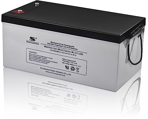Sunstone 12V 250AH (C10) wartungsfreier Gel Batterie Solarspeicher ca. 288AH (C100) zyklenfest Blei-Gel Akku Wohnmobil Solar Batterien