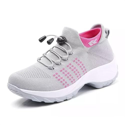 Vimlo Orthofit – Orthopädische Schuhe for Damen, Ultra-Bequeme, atmungsaktive Mesh-Tennis-Sneaker, orthopädische Slip-on-Wanderschuhe for Damen (Color : D, Size : 40)
