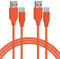 GEEKRIA USB Kopfhörer Ladekabel Kompatibel mit Sony WH-1000XM5 WH-1000XM4 WH-1000XM3 XB910N XB900N CH720N, USB to USB-C Ersatz-Ladekabel (4 Fuß/120 cm, 2 Stück)