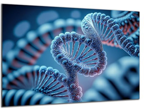 DARO Design - Wand-Bild 6mm HDF 70x50 cm DNS DNA Strang genetischer Code - Wand-Deko Bilder Wohnzimmer