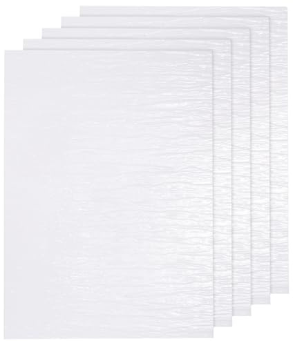 QUARKZMAN DIY Welleneffekt-Folie 10,6 x 7,9 Zoll, 5er-Pack, Transparent | Fließende Wasserstruktur Aufkleber für See-Szene Puppenhaus-Dekoration