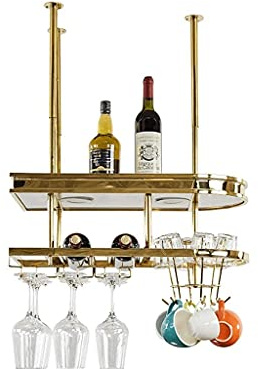 ASumPio Weinregale Organizer Rack Weinregal Weinglasregal Upside Down Home Bar Kleiderbügel Weinglasregal Hängendes Weinregal Regal Kelchregal Für Bars, Restaurants, Küchen
