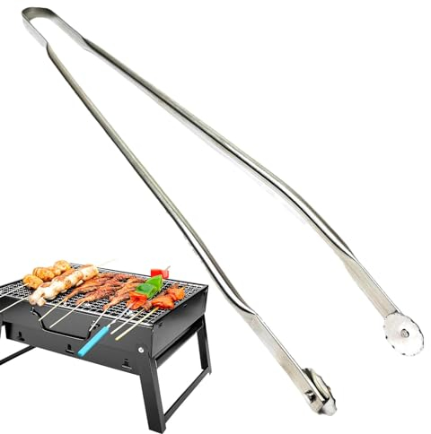 BBQ-Würstchen-Wendezange - Edelstahl-Kochzange, BBQ-Grillzange Mit Langem Griff, Mehrzweck-Rindssteak-Wender, Fleisch-Würstchen-Wendezange, Grillzange Für Draußen