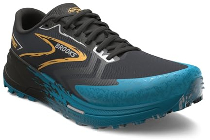 Brooks Herren Catamount 3 Sneaker, Ebony Mosaic Blue Orange, 42.5 EU