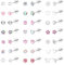 21 Paar Medizinische Ohrstecker für Damen Mädchen Ohrringe Silber Helix Piercing Ohr Hypoallergen Ohrstecker Chirurgenstahl Opal Perlen Gesundheitsstecker Ohrringe Set Kinder Ohrringe Mädchen