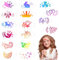 Yeomju 16 Stück Tattoo Schablonen Kinder Kinderschminken Vorlagen,Glitzertattoos Schablonen,Glitzertattoos Kinder Set Temporäre Tattoo für Urlaubparty Halloween Maskerade