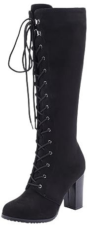 Stivali per Polpacci grossi Stivaletti Donna Primaverili Stivaletti Donna Neri con Plateau Stivali Donna Invernali Blu Stivali da Donna Estivi Alti Stivali Motocross Bambino 36 Scarpe Stringate