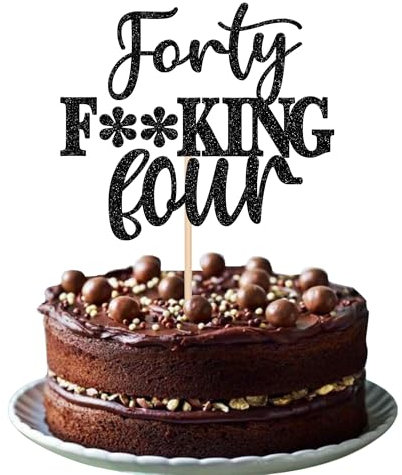 1 Stück Happy 44th Geburtstag Kuchen Deko Glitzer Forty Four Tortendeko Hallo 44 Prost auf 44 Jahre Geburtstag Cake Topper für Alles Gute zum 44. Geburtstag Party Kuchen Dekorationen