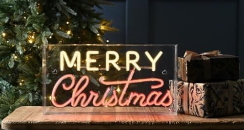 Festive LED Light Up Neon Flex 'Merry Christmas' Sign Christmas Decoration USB 43cm Long